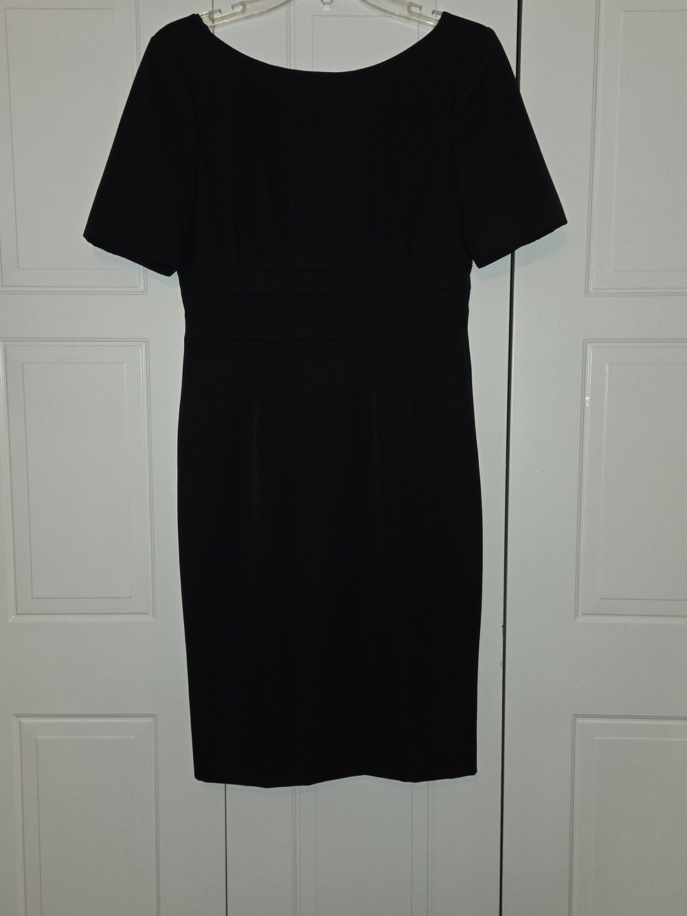 J. Crew Black Midi Sheath Dress 4P 100% Wool
